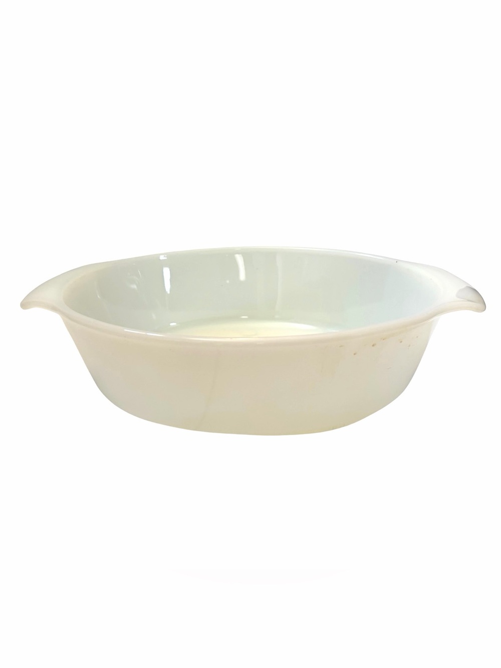Vintage Mid-Century Anchor Hocking Fire-King Milk Glass 11” Oval Casserole Dish